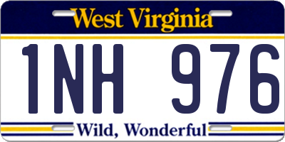 WV license plate 1NH976