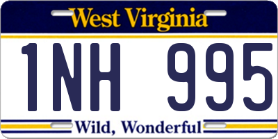 WV license plate 1NH995