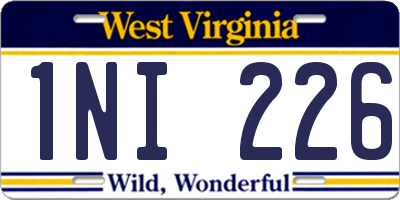 WV license plate 1NI226