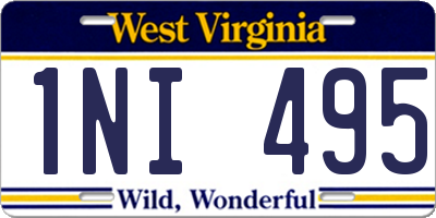 WV license plate 1NI495