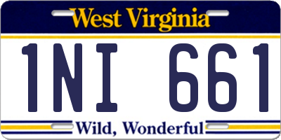 WV license plate 1NI661