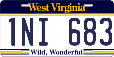 WV license plate 1NI683