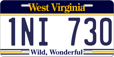 WV license plate 1NI730