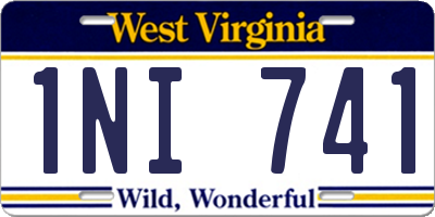 WV license plate 1NI741