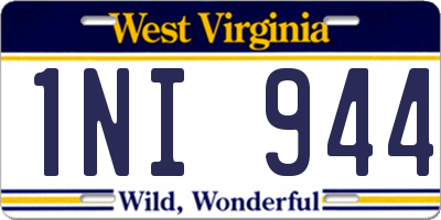 WV license plate 1NI944