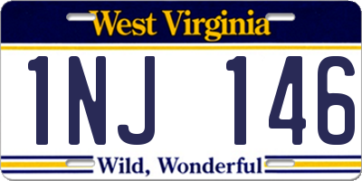 WV license plate 1NJ146