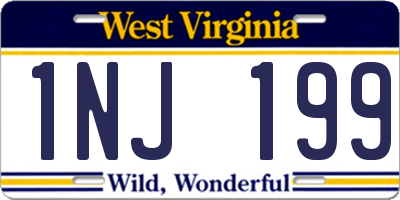 WV license plate 1NJ199