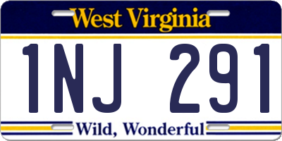 WV license plate 1NJ291