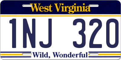 WV license plate 1NJ320