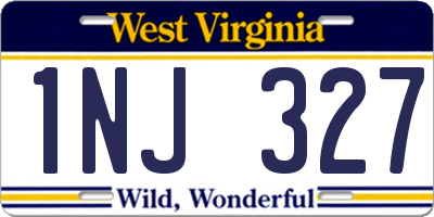 WV license plate 1NJ327
