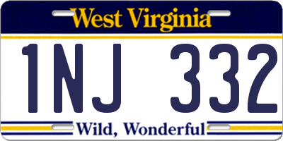 WV license plate 1NJ332