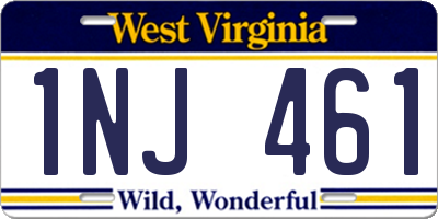 WV license plate 1NJ461