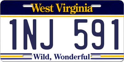 WV license plate 1NJ591