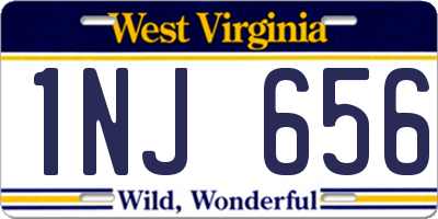 WV license plate 1NJ656