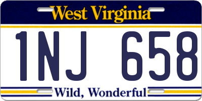 WV license plate 1NJ658