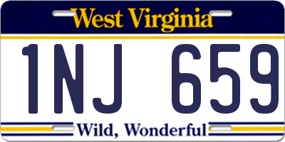 WV license plate 1NJ659