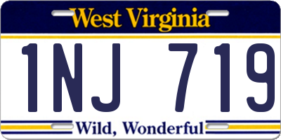 WV license plate 1NJ719