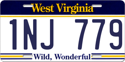 WV license plate 1NJ779