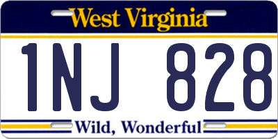 WV license plate 1NJ828