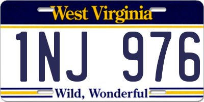 WV license plate 1NJ976