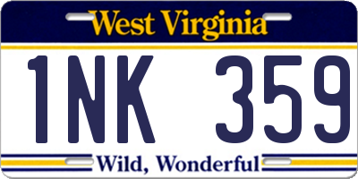 WV license plate 1NK359
