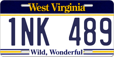 WV license plate 1NK489