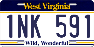WV license plate 1NK591
