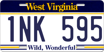 WV license plate 1NK595