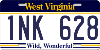 WV license plate 1NK628