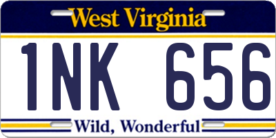 WV license plate 1NK656