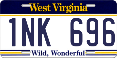 WV license plate 1NK696