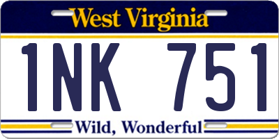 WV license plate 1NK751