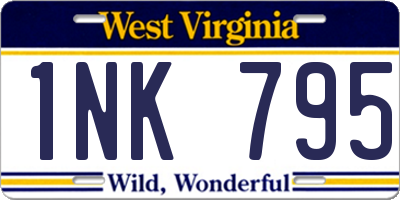 WV license plate 1NK795