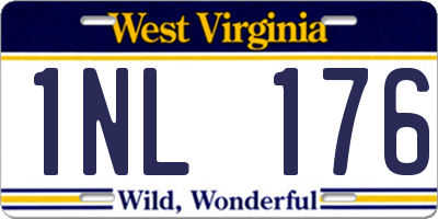 WV license plate 1NL176