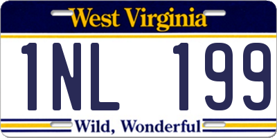 WV license plate 1NL199