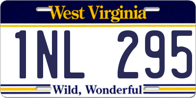 WV license plate 1NL295