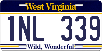 WV license plate 1NL339