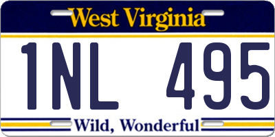 WV license plate 1NL495