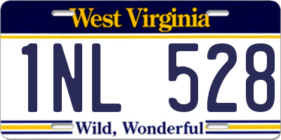 WV license plate 1NL528