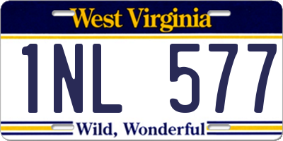 WV license plate 1NL577