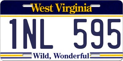 WV license plate 1NL595