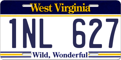 WV license plate 1NL627