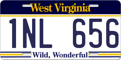 WV license plate 1NL656