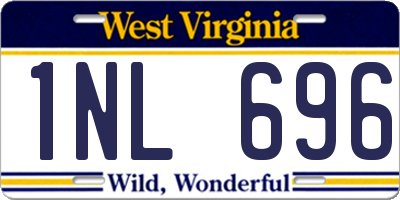 WV license plate 1NL696