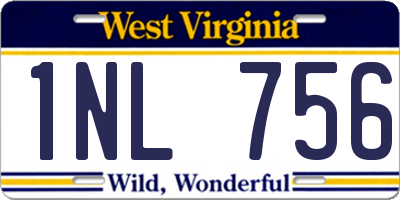 WV license plate 1NL756
