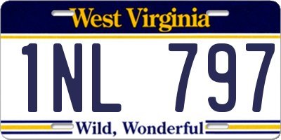 WV license plate 1NL797