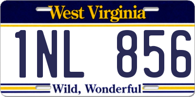WV license plate 1NL856