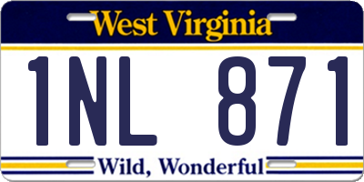 WV license plate 1NL871
