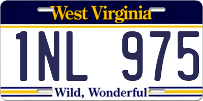 WV license plate 1NL975