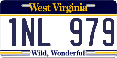 WV license plate 1NL979